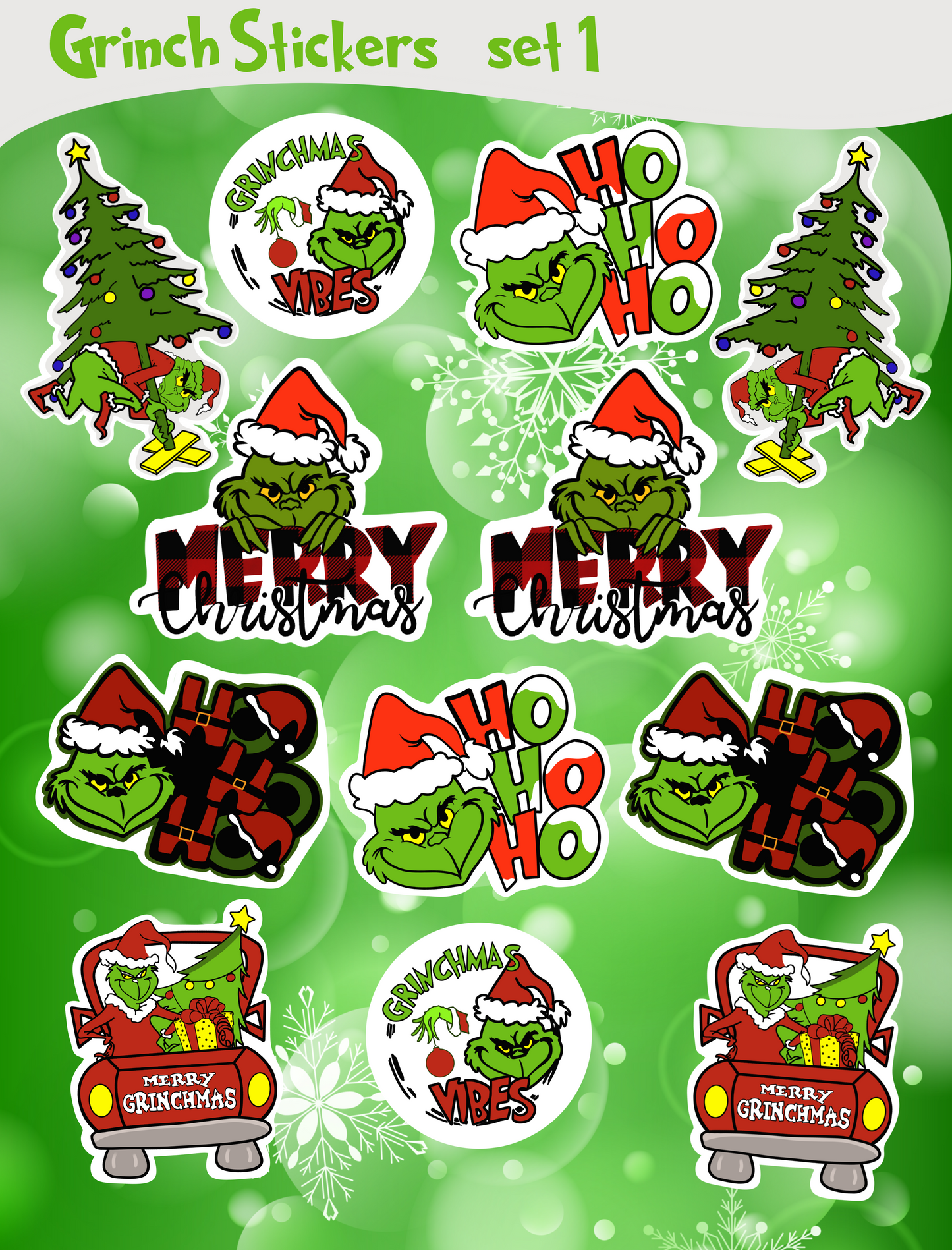 Grinch stickers