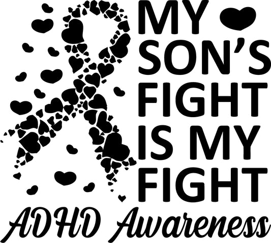 ADHD My Son’s Fight is My Fight SVG | Digital Download for Cricut & Silhouette | ADHD Awareness Design