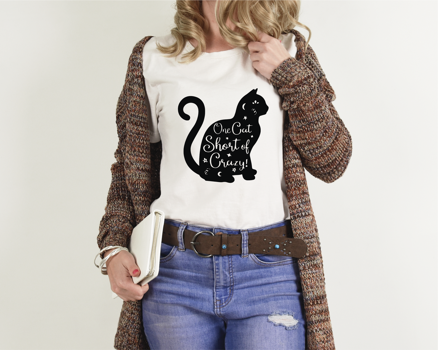 1 Cat Short of Crazy" Cat-Shaped Word Art SVG | Digital Download for Cricut & Silhouette