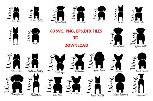 Funny Dog Butt SVG Bundle | Digital Download for Cricut & Silhouette | Cute & Playful Pet Designs